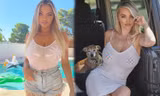 Mỹ nhân Playboy Lindsey Pelas khoe ‘siêu vòng 1’ với áo xuyên thấu