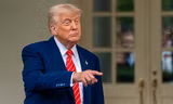 Tổng thống Mỹ Donald Trump phát biểu với báo chí trước Nhà Trắng ngày 8/5. (Ảnh: AP)