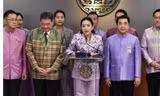 Thủ tướng Thái Lan Paetongtarn Shinawatra phát biểu sau cuộc họp nội các ngày 4/6. (Ảnh: Bangkok Post)