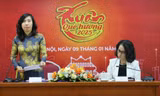 Thứ trưởng Lê Thị Thu Hằng tại cuộc Gặp gỡ báo chí.(Ảnh: L.A)