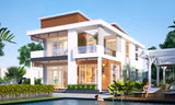 Phối cảnh mặt tiền biệt thự
