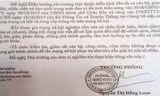 Công văn của Phòng Giáo dục và Đào tạo TP Châu Đốc, An Giang. Ảnh: CTV.