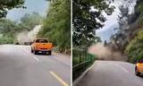 Video cảnh lở đất kinh hoàng ở Trung Quốc: Như cả ngọn núi đổ xuống đường