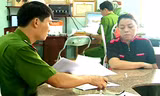 Đối tượng Thảo tại cơ quan Công an