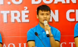 Quang Hải trong buổi giao lưu.