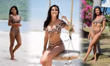 Hoa hậu Anh Shelby Tribble gợi cảm với bikini da báo