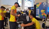 Tuyển Olympic Việt Nam đã có mặt tại Indonesia. Ảnh Linh Linh