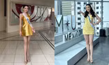 Thanh Thủy - Kỳ Duyên cùng khoe chân dài ngút ngàn với váy vàng siêu ngắn
