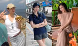 Các nàng hậu Việt diện gì khi đi chơi dịp lễ: Đỗ Thị Hà dịu dàng, Tiểu Vy năng động