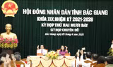 HĐND tỉnh Bắc Giang thông qua nghị quyết hợp nhất với tỉnh Bắc Ninh. Ảnh: Nguyễn Thắng