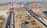 CLIP: Phân luồng giao thông cao tốc Cầu Giẽ - Ninh Bình khi thi công nút giao tại tỉnh Hà Nam