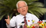Ông Lê Hoàng Quân trong ngày HĐND TPHCM miễn nhiệm chức Chủ tịch UBND TPHCM. Ảnh: Tiền Phong.