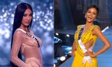 Kim Duyên đeo lại trang sức may mắn của H'Hen Niê tại đêm bán kết Miss Universe 2021
