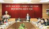 Đồng chí Trần Thanh Mẫn phát biểu ý kiến tại buổi làm việc.