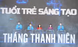Lễ khởi động Tháng Thanh niên 2022 với chủ đề “Tuổi trẻ sáng tạo”. Ảnh: DƯƠNG TRIỀU