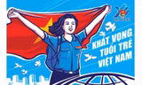 Những bức tranh cổ động Đại hội Đoàn toàn quốc lần thứ XII