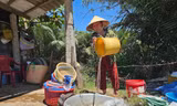 Cống Bà Xẩm (huyện Long Phú, Sóc Trăng) đóng để ngăn mặn. Ảnh: Nhật Huy