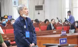 Bị cáo Phan Thanh Hữu tại phiên tòa. Ảnh: Mạnh Thắng