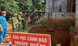 Lại xuất hiện 'hố tử thần' rộng 9 mét tại Phú Thọ, hai hộ dân phải di dời