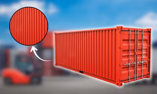Vì sao bề mặt các thùng hàng container thường có "gợn sóng", tác dụng ra sao?