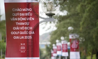 Sân FLC Golf Links Quy Nhơn 'thay áo mới' rực rỡ trước thềm Giải Vô địch Golf Quốc gia - Gia Lai 2025