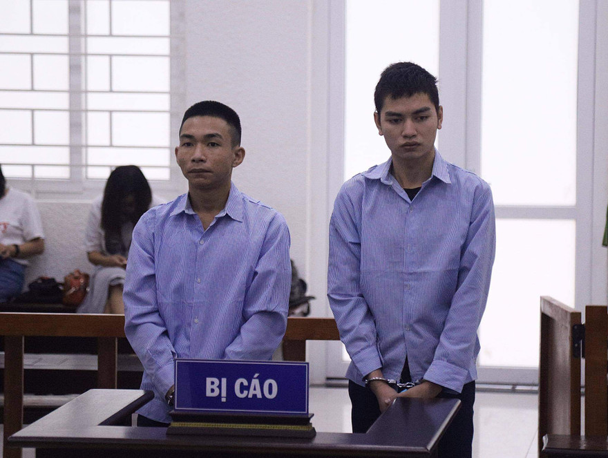 Các bị cáo tại tòa.