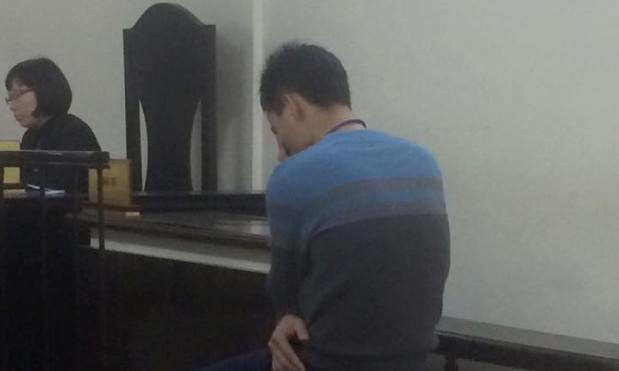 Anh Lê Văn Đông tại tòa phúc thẩm.