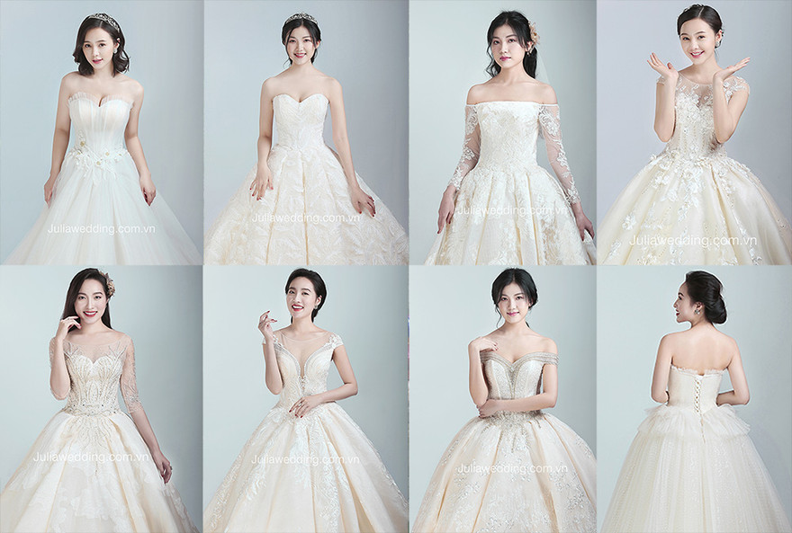 Quỳnh Cool và 'hai cô gái trong Thành phố' khoe váy cưới 2019