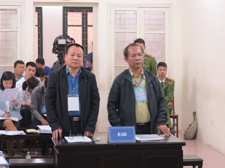 Các bị cáo tại tòa.