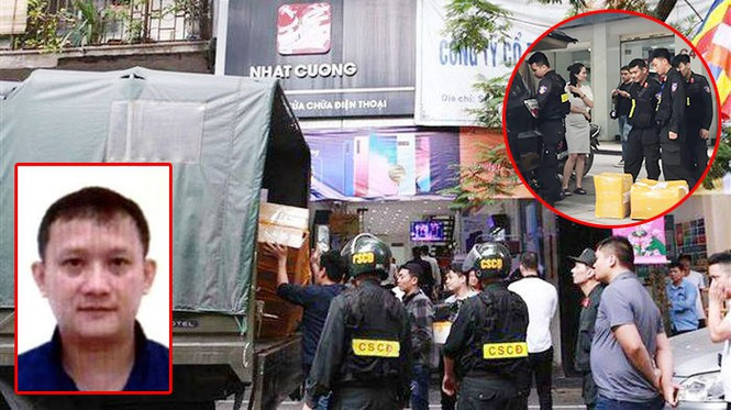 Cty Nhật Cường bị khám xét khi Bùi Quang Huy đã bỏ trốn.