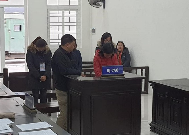 Các bị cáo tại tòa.