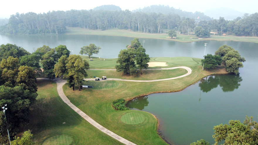 Sân đấu Tiền Phong Golf Championship 2021 từ trên cao