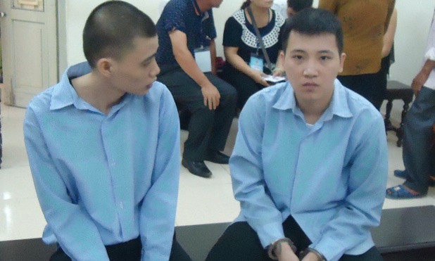 Các bị cáo tại toà.