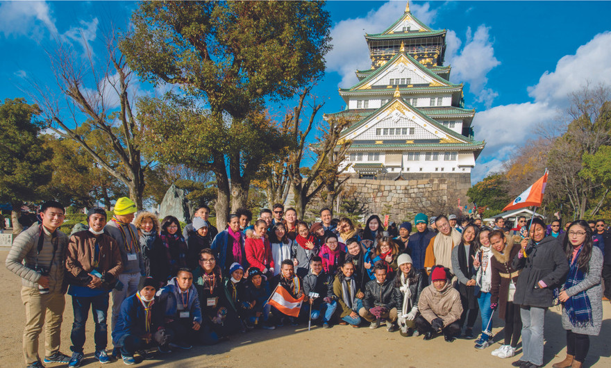Đoàn đại biểu Việt Nam tham gia chương trình Giao lưu thanh niên, sinh viên Nhật Bản - Đông Á (JENESYS) nhóm Kinh tế năm 2016. (Ảnh tư liệu)