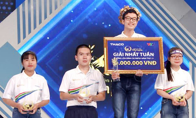 Võ Văn Hữu giành tấm vé cuộc thi tháng 2 quý II Đường lên đỉnh Olympia. Ảnh: FBCT
