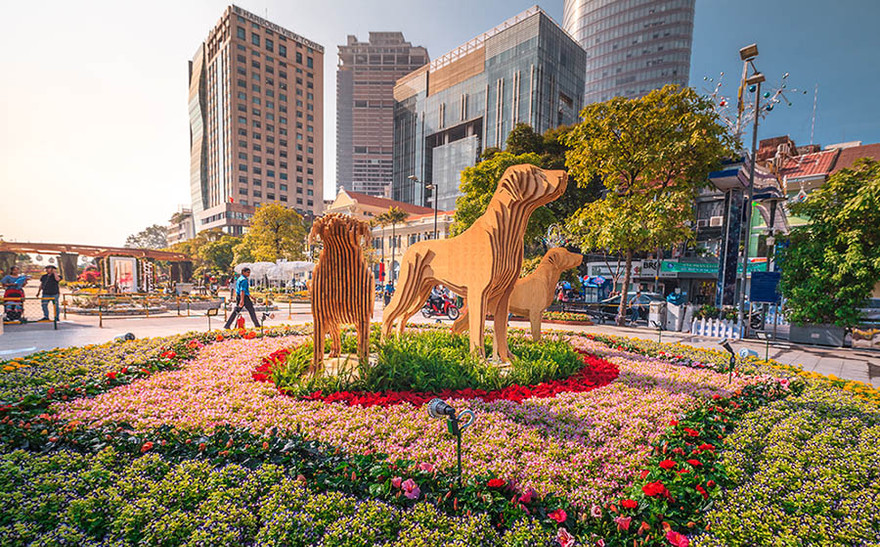 Đường Hoa Nguyễn Huệ với những công nghệ mới