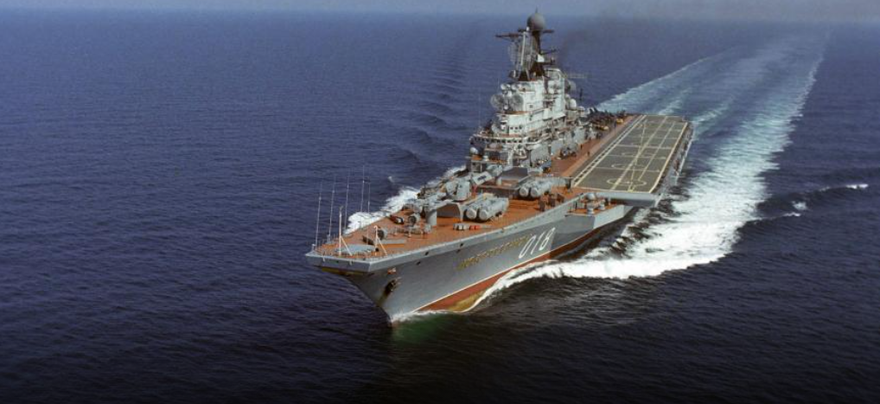 Tàu tuần dương chống ngầm "Novorossiysk" của hải quân Nga. Ảnh: RIA Novosti / Vladimir Rodionov