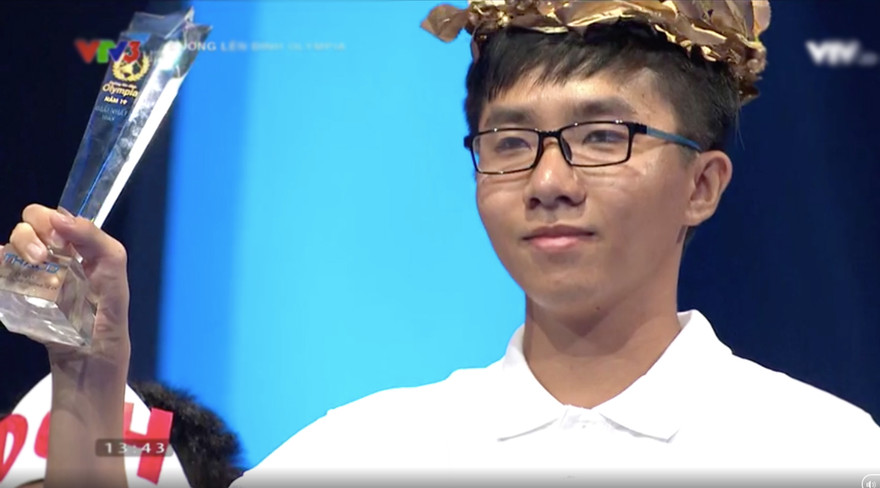 Nam sinh Trường THPT chuyên Lý Tự Trọng Nguyễn Bá Vinh đạt điểm số kỷ lục Đường lên đỉnh Olympia