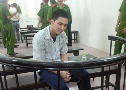 Bị cáo Đoàn Văn Chuyên tại phiên tòa.