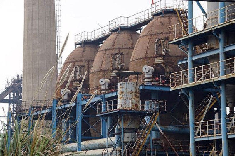 Máy móc hư hỏng tại Cty Gang thép Thái Nguyên.