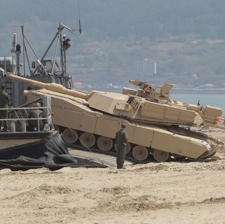 Xe tăng M1-Abrams của thủy quân lục chiến Mỹ