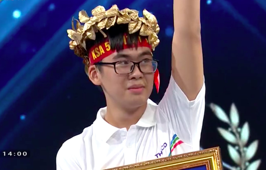 Trần Đức Trung là thí sinh đầu tiên Olympia đạt điểm tuyệt đối phần thi Tăng tốc