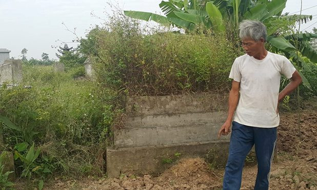 Một trong các địa điểm chôn trộm hài cốt tại Thái Bình