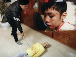 Trần Hoài Nam thực nghiệm việc bạo hành con đẻ.