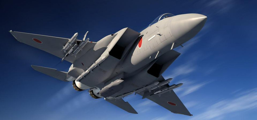 F-15JSI với một tên lửa JASSM dưới bụng.