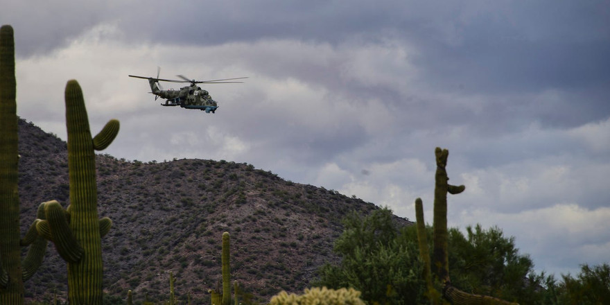 Trực thăng Mi-24 được không quân Mỹ mang ra tập trận