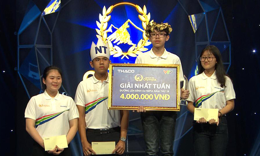 Nguyễn Tiến Quang giành vòng nguyệt quế tại cuộc thi tuần 2 tháng 3 Quý III. Ảnh: FB chương trình