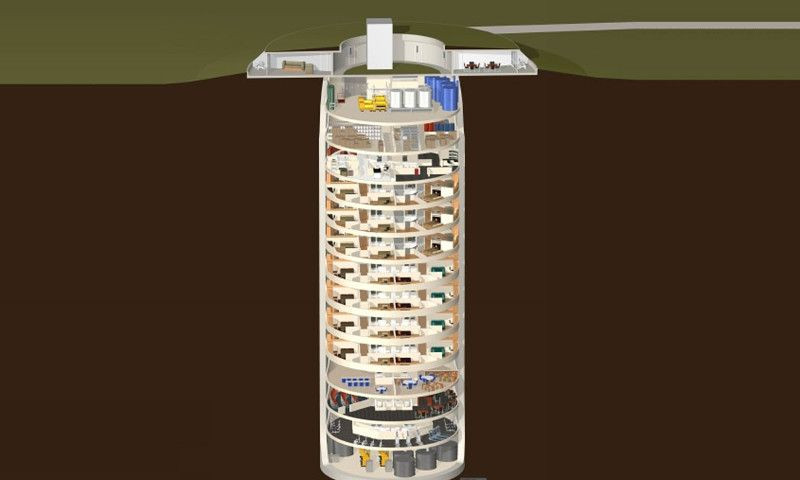 Sơ đồ hầm tránh bom hạt nhân Survival Condo