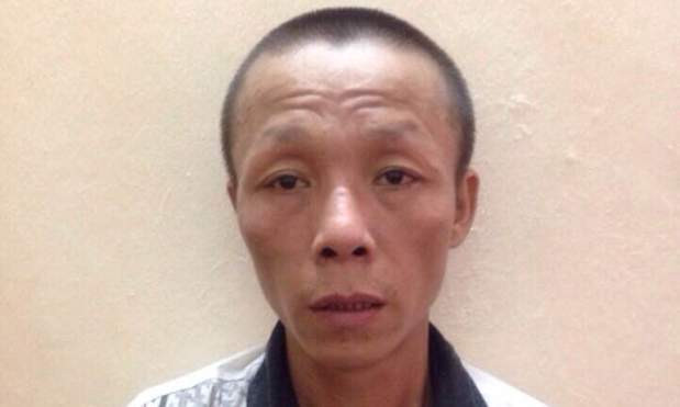 Đào Hữu Thịnh tại cơ quan công an.