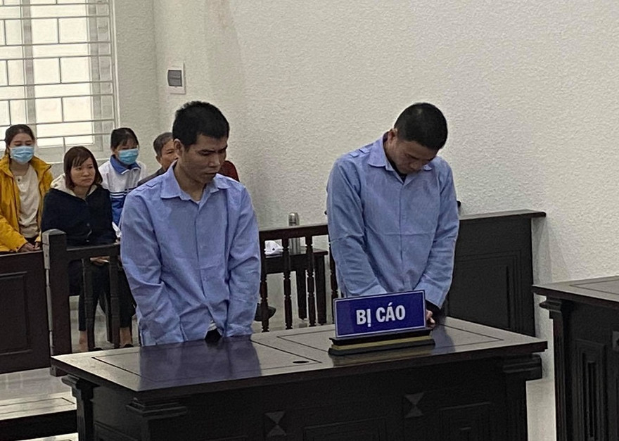 Các bị cáo tại tòa.